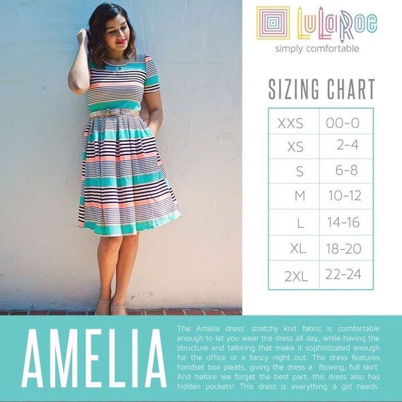 ✨LuLaRoe Geometric Print Amelia Dress - Picture 7 of 7